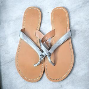 Coach Silver and Tan Women's Sandals